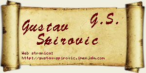 Gustav Špirović vizit kartica